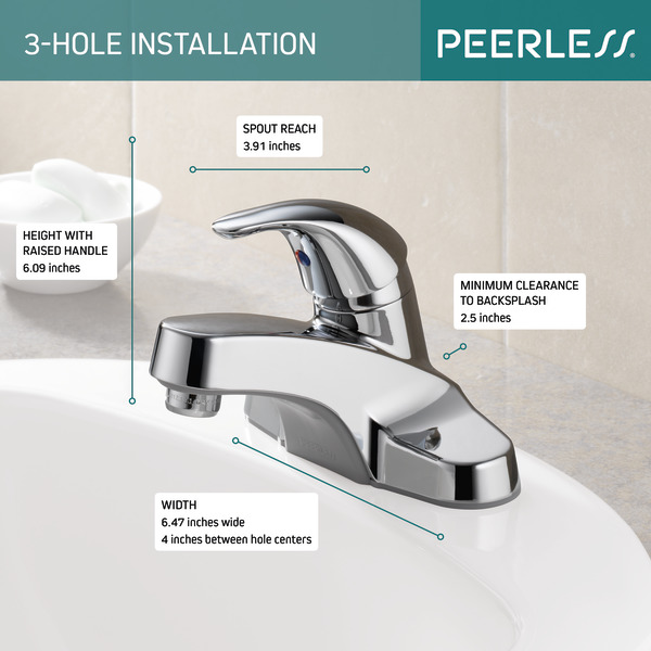 Peerless 2-pc Stainless Stell Bathroom Sink Mesh Strainer - Silver