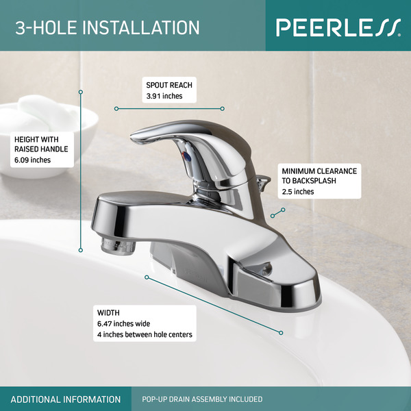 P136lf Single Handle Bathroom Faucet - How To Remove Old 3 Hole Bathroom Faucet