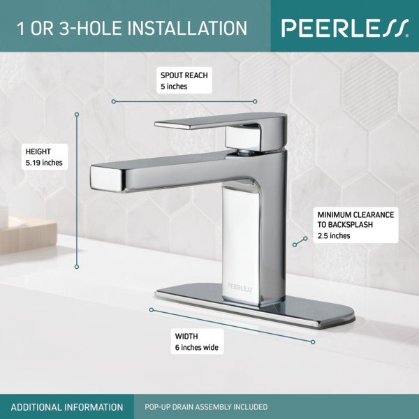 ミラクル P1519LF-TP - Single-Handle Lavatory Faucet