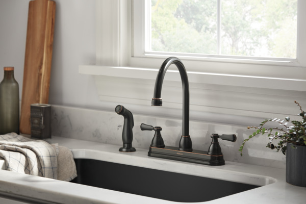 P2865LF-OB - Two-Handle Kitchen Faucet with Spray