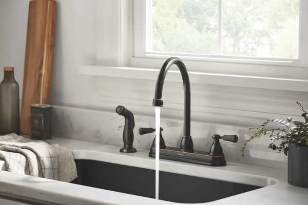 P2865LF-OB - Two-Handle Kitchen Faucet with Spray