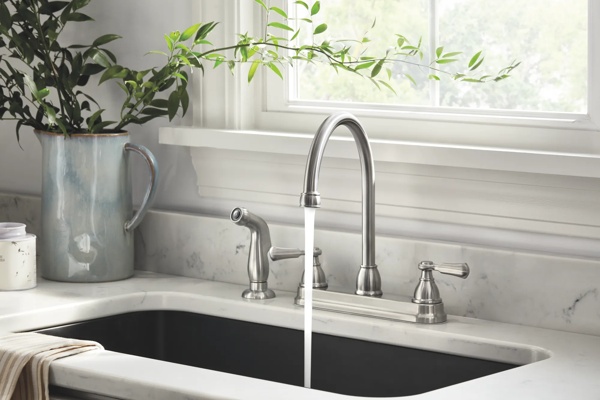 P2865LF-SS - Two-Handle Kitchen Faucet with Spray