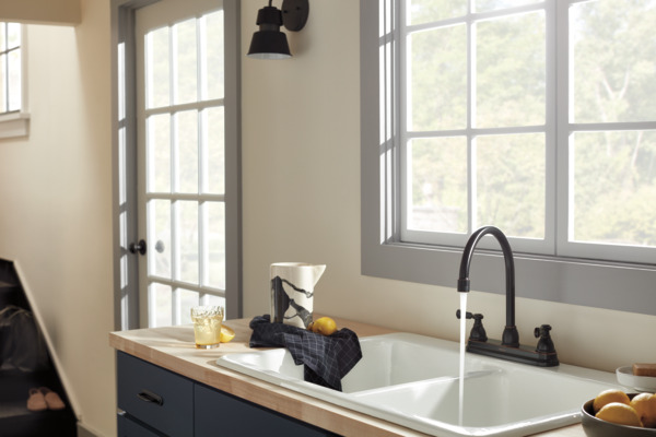 P2965LF-OB - Two-Handle Kitchen Faucet with Twist Aerator