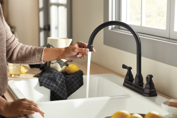P2965LF-OB - Two-Handle Kitchen Faucet with Twist Aerator