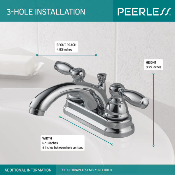 P299675lf Two Handle Bathroom Faucet - How To Remove 3 Hole Bathroom Faucet