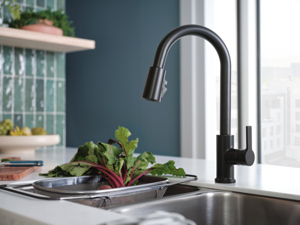 その他 GMMTV PondPhuwin DIAL BLACK HANABI-L P7912LF-BL-1.0 - Single Handle Pulldown Kitchen Faucet