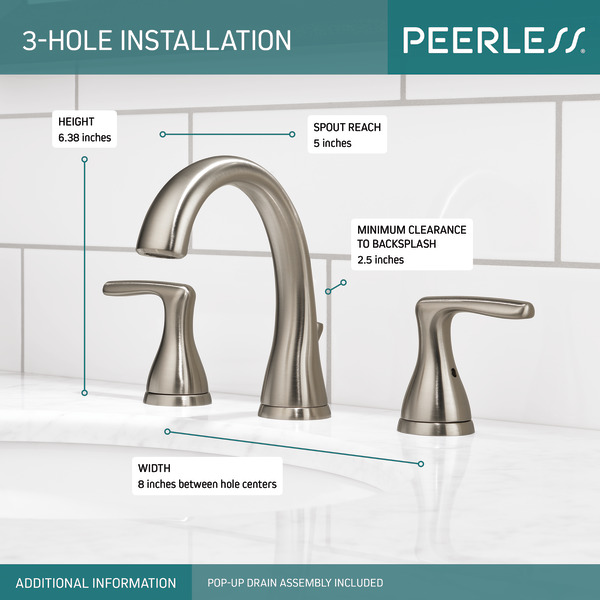 P99137lf Bn Two Handle Widespread Bathroom Faucet - How To Replace A Three Piece Bathroom Faucet