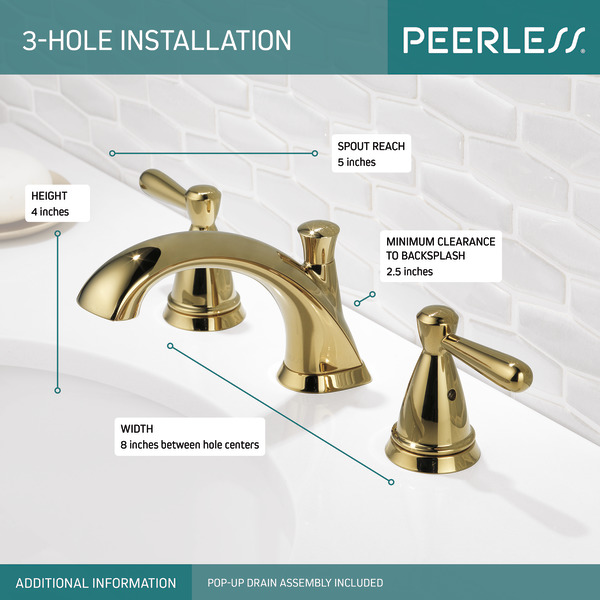 P99140lf Pb Two Handle Widespread Bathroom Faucet - How To Remove Old 3 Hole Bathroom Faucet