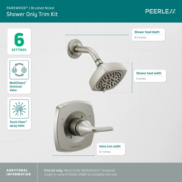 PTT14235-BN - Shower only trim kit