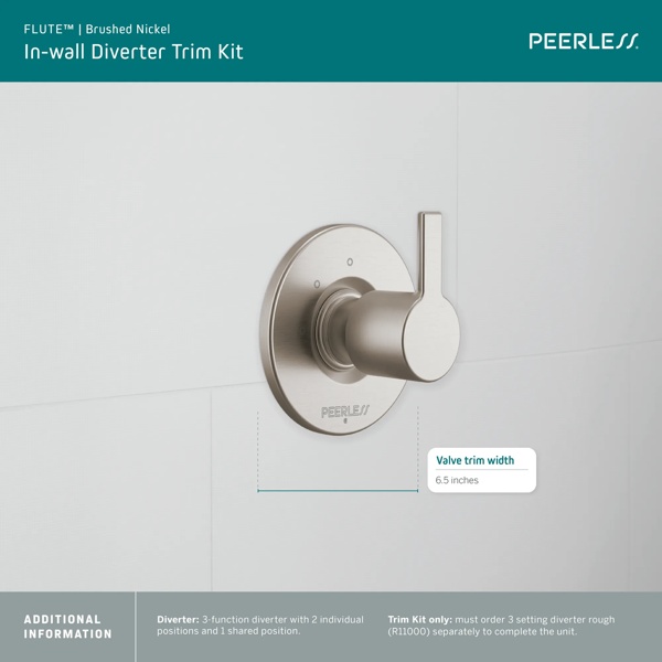 PTT14312-BN - In-wall Diverter Trim