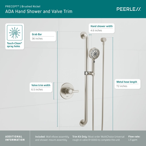 PTT24347-BN - ADA Valve Only with Hand Shower