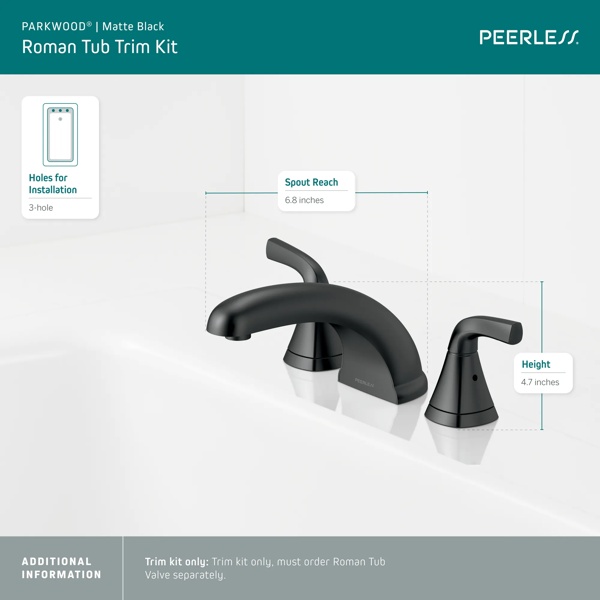 PTT4335-BL - Roman Tub Trim Kit