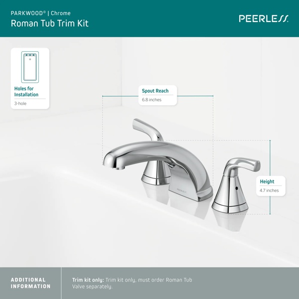 PTT4335 - Roman tub trim kit
