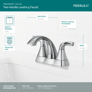 P2535LF - Two Handle Centerset Lavatory Faucet