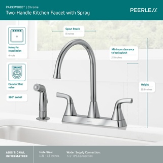 P2835LF - Two Handle Kitchen Faucet