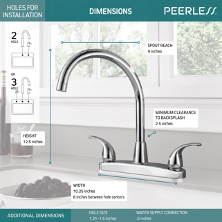 P299568LF - Two Handle Kitchen Faucet