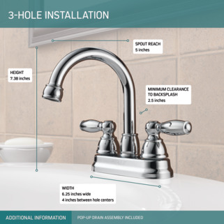 P299685LF - Two Handle Bathroom Faucet