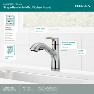 P6935LF - Single Handle Pullout Kitchen Faucet