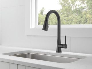 エブール 新品 ボイルダブルクロスタンク　ブラック 38 P7923LF-OB - Single-Handle Pull-Down Kitchen Faucet