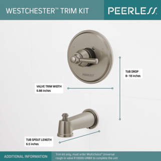 PTT14123-BN - Tub Only Trim 1L 14S