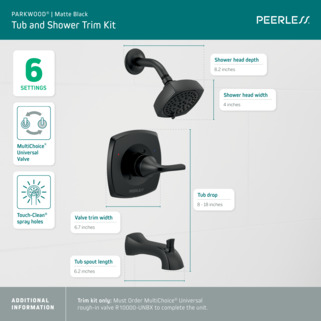 PTT14435-BL - Tub Shower Trim Kit