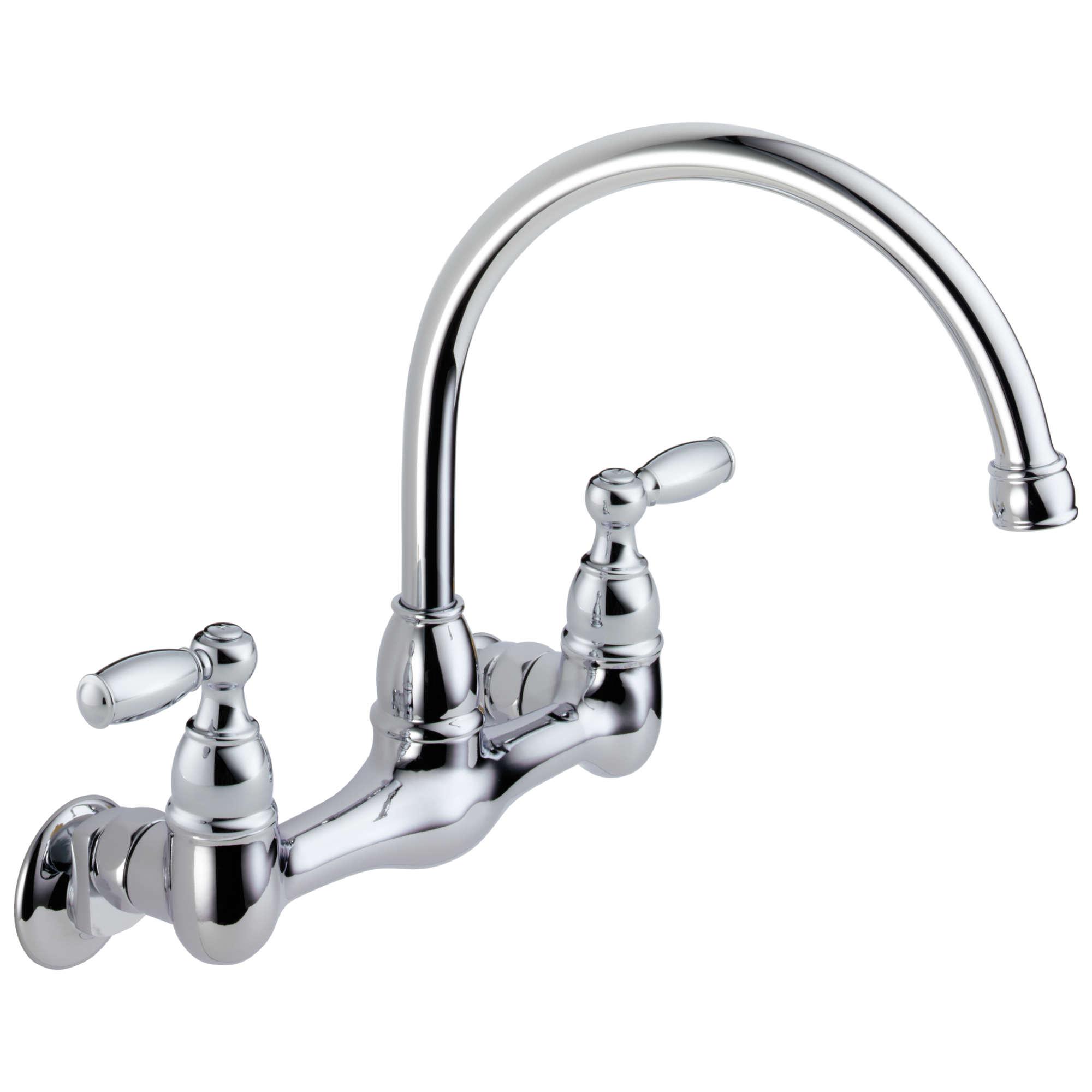 P LF Two Handle Wall Mount Kitchen Faucet