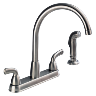 P99578LF-SS - Two Handle Kitchen Faucet with Spray